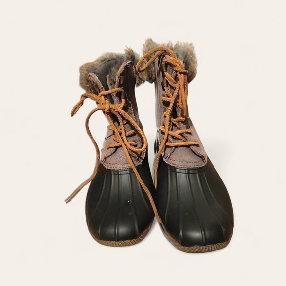 Sperry top-sider faux fur lined waterproof duck boots with leather laces - Picture 3 of 11